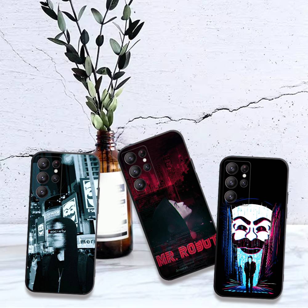 Чехол для телефона Mr Robot Fsociety для Samsung S 24 fe 25 Ultra plus 20 lite 21 30 22 23 24 22 Ultra 5G Fundas