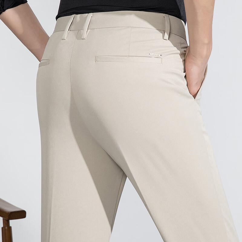 MONTAGUT Мужские укороченные брюки, не требующие глажки, устойчивые к сминанию, в стиле business casual