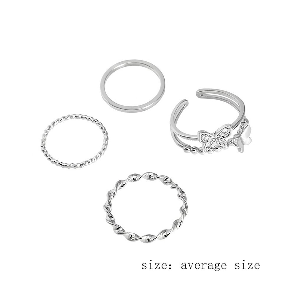 3/4шт регулируемое кольцо бабочка хип-хоп кольцо литературные ювелирные подарки