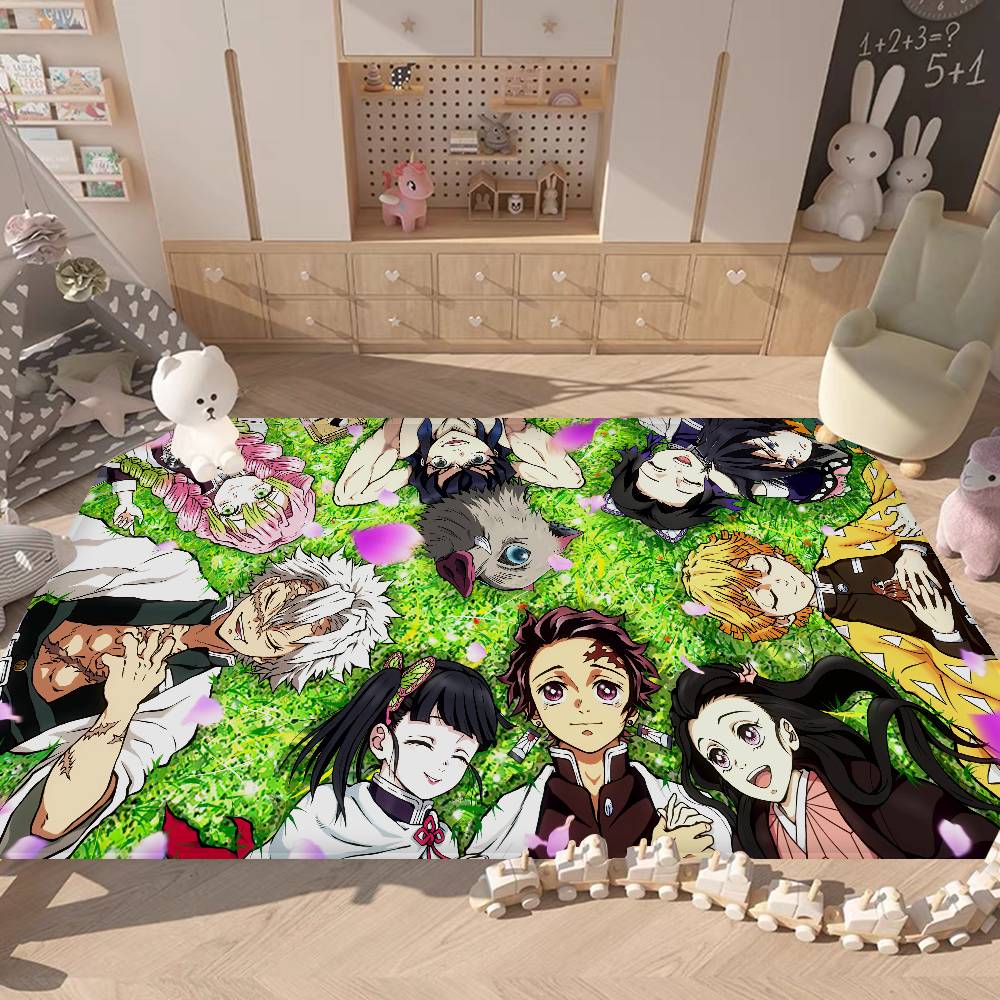 Anime D-DemonS Slayer Bathroom Mat Kids Room Bedroom Decoration Balcony Anti-Slip Doormat Living Room Welcome Rug
