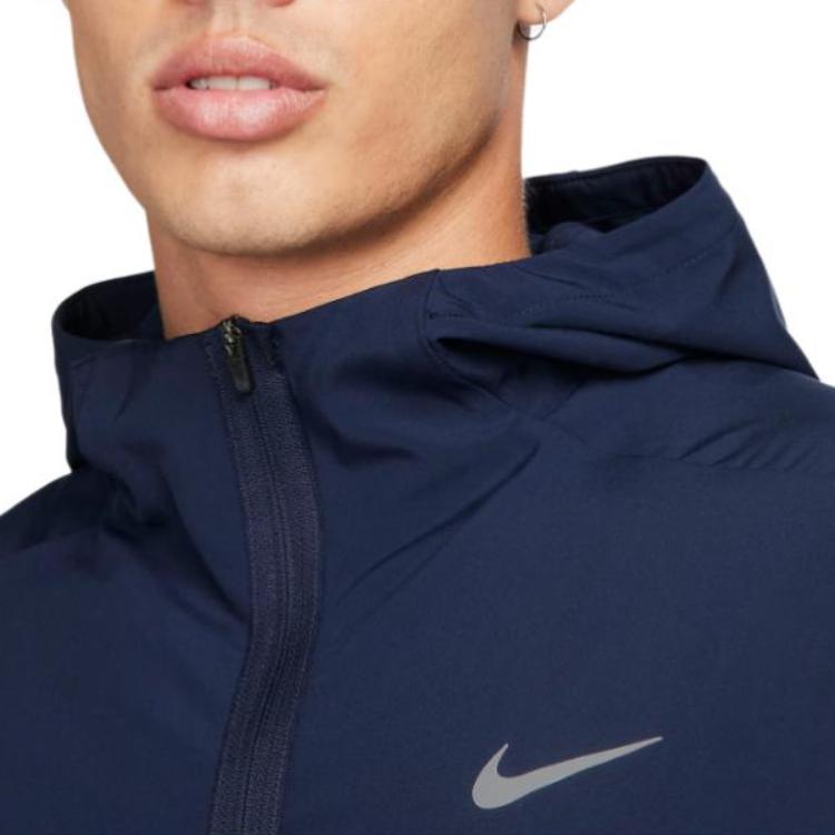 Nike Куртка с капюшоном и застежкой-молнией с логотипом, мужская верхняя одежда, синяя FB7483-451