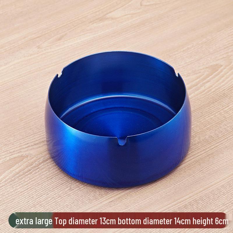 Stainless Steel Windproof Ashtray - Durable, Stylish, and Large for Bars, Cafes, and Hotels