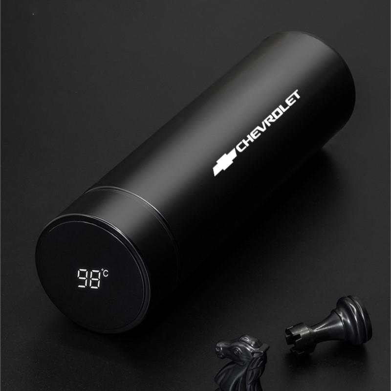AABHM1 500ml smart thermos bottle with logo For Chevrolet Spark Captiva Cruze Tracker Orlando Trax Epica Nubira Malibu Optra Lanos SS