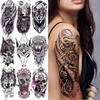 1 шт., временная татуировка-наклейка с искусственным цветком, водонепроницаемая временная татуировка с цветком розы, поддельная наклейка-тату для девушки и девушки