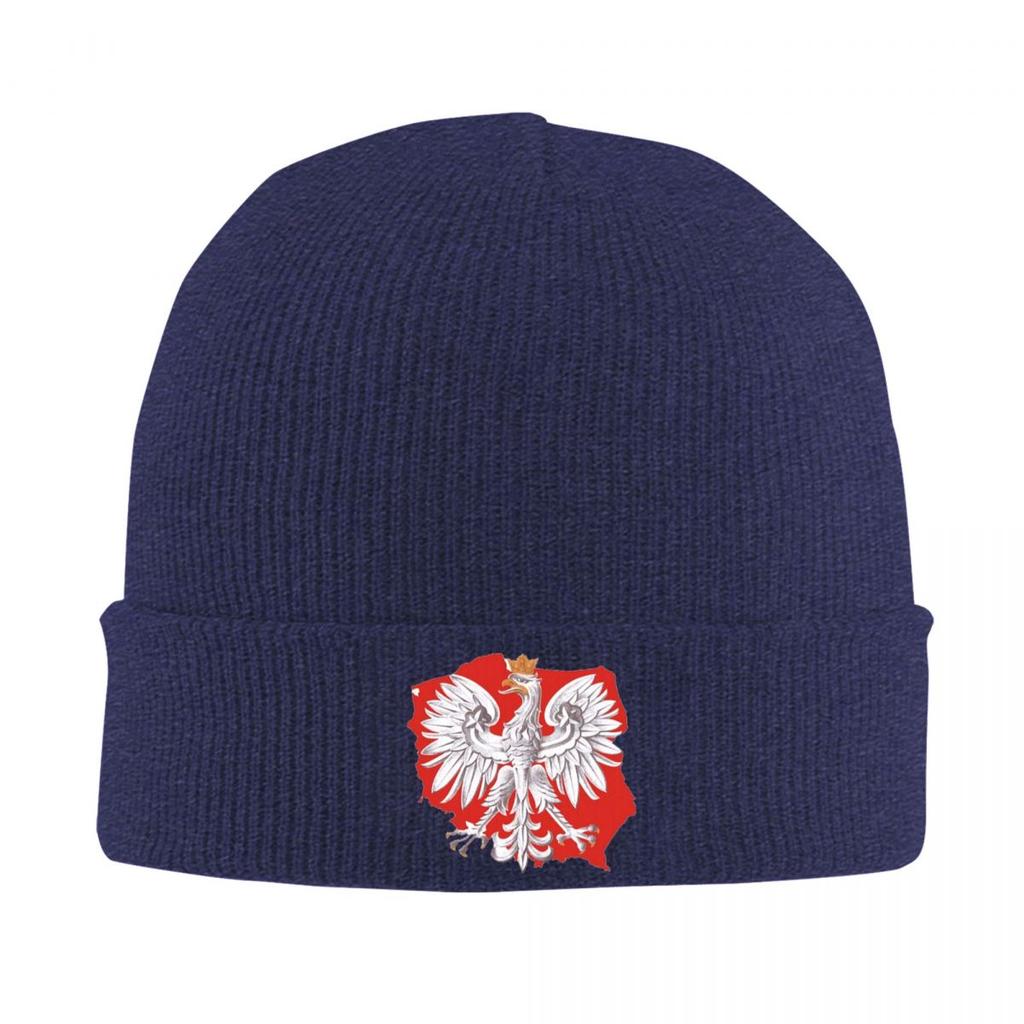 Polska Polish Eagle Warm Knitted Cap Hip Hop Bonnet Hat Autumn Winter Outdoor Beanies Hats for Men Women Adult