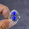 Lapis Lazuli Handmade 925 Sterling Silver Jewelry Ring Size 10 Gift For Her K4T64