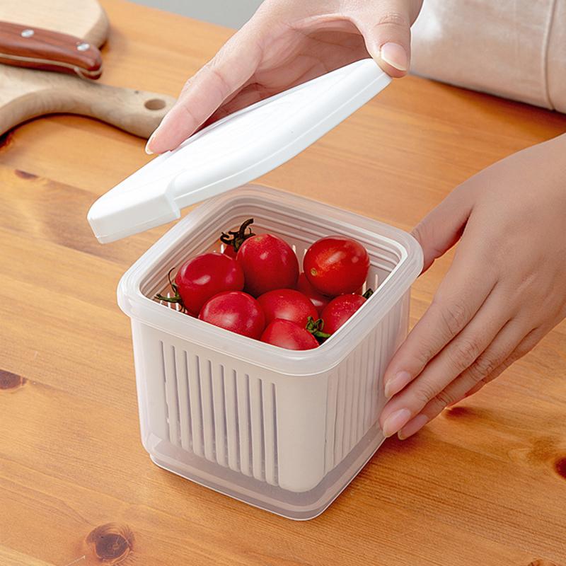 260 мл/660 мл кухонная прозрачная коробка для консервации овощей и фруктов имбиря чеснока лука съемные герметичные коробки для дренажа