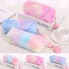 Cute Plush Rainbow Pencil Case Large Capacity Stationery Storage Bag Pen Bags