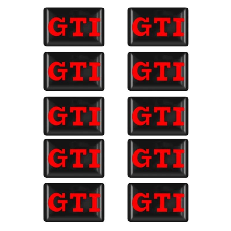 ear1 10PCS Epoxy for Volkswagen VW Rline GTI Passat Golf Bora Jetta Scirocco SR32 SR36 Car Interior Button Stickers Decorative Decals