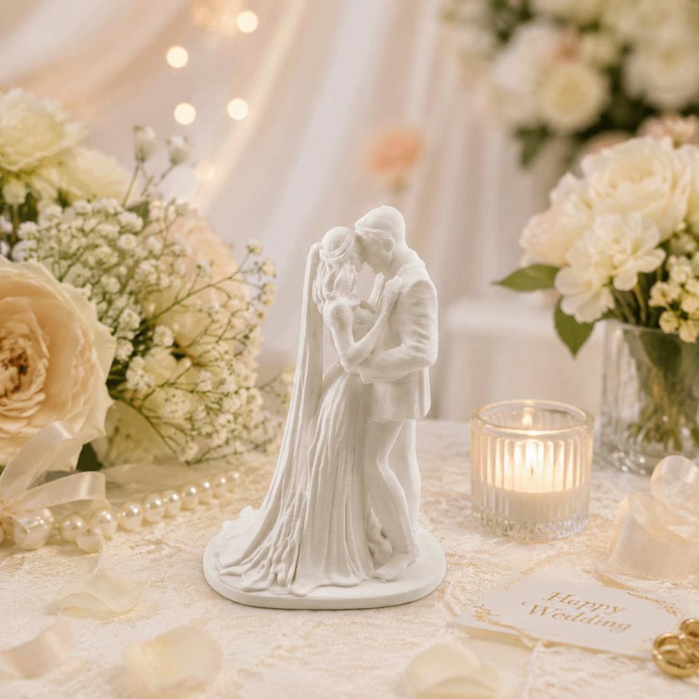 Exquisite Lovers Statue Home Decor Couple Sculpture Wedding Decoration Anniversary Gift