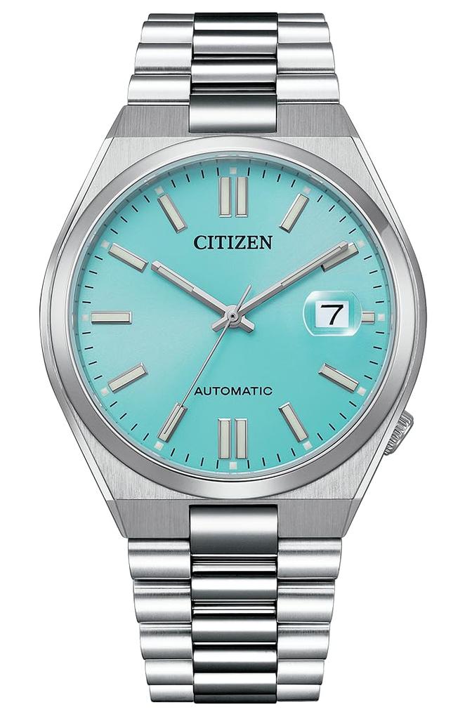 Citizen Tsuyosa Ice Blue Mechanical Sapphire Glass Watch Ice Bracelet NJ0151-88M, Blue,