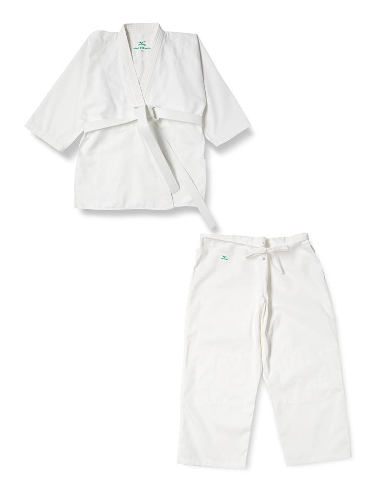MIZUNO Judo Uniform Set and Recommended for School Size 5 (Top, Pants, Belt), Athletics, 22JG5A90, White,