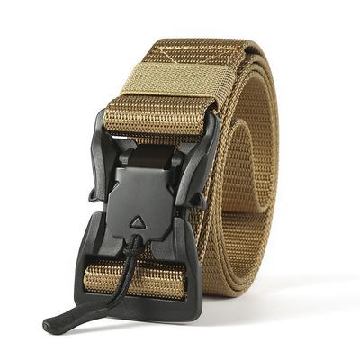 Men Belt Outdoor Hunting Black Military Tactical Quick Release Magnetic Buckle Multi Function Canvas Nylon Waist Belts Strap