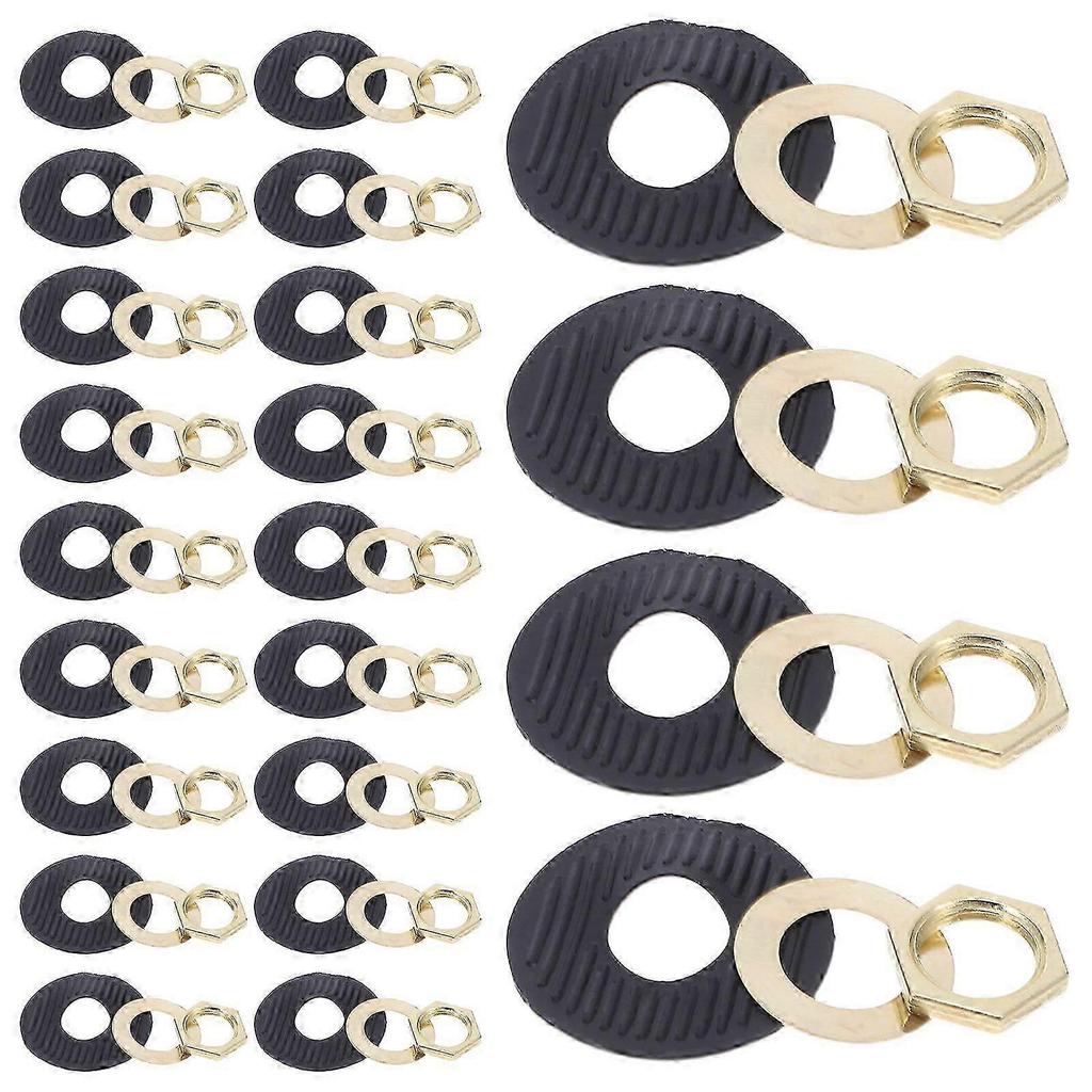 30 Sets Clock Making Kit: Quartz Clock Movement Kit - Diy Repair Accessories With Washers Nuts And Gaskets For Wallclock Replacement