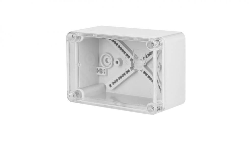 Industrial Puszka Hermetyczna N/T 170X105X82Mm Ip65 Szara, Pokrywa Transparentna 2707-01