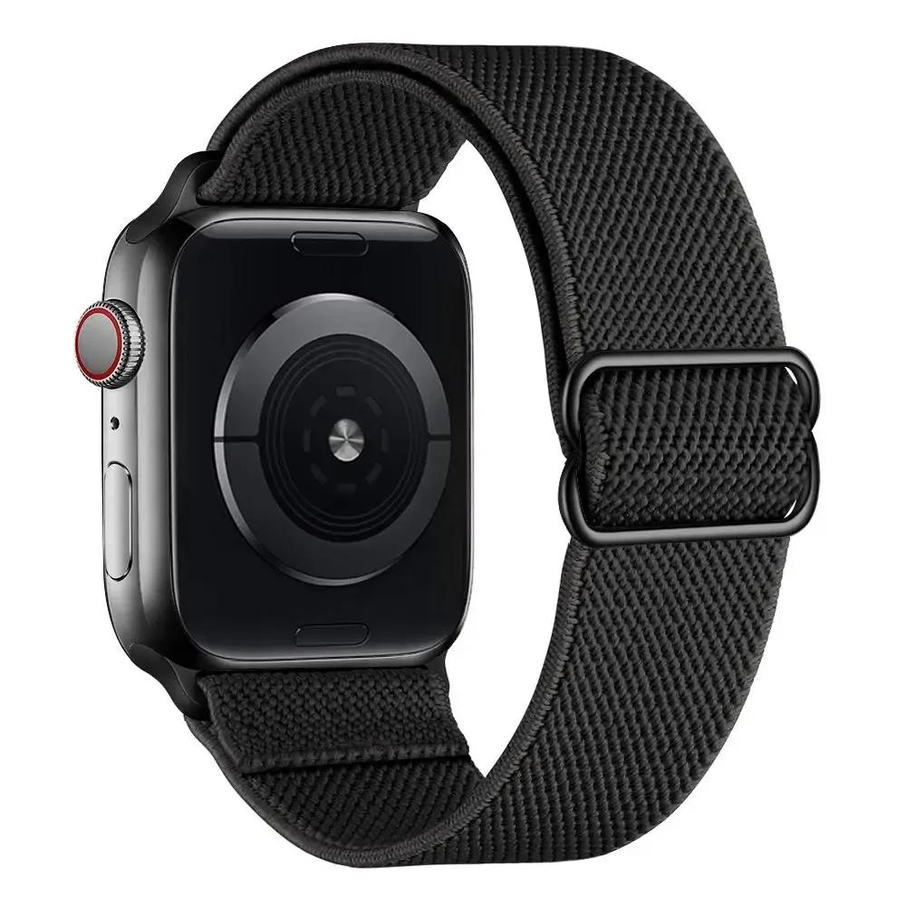 Эластичный нейлоновый ремешок для Apple Watch ultra 2 49 мм Series 9/8/7 41 мм 45 мм 38/42-40 мм/44 мм Богемский браслет ремешок для iWatch 6 5 4 3 Se