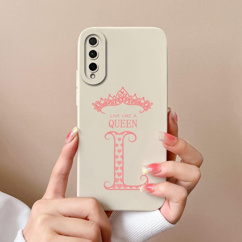 Для Huawei Y5P Y6P Y6S Y7P Y7A P Smart 2021 Z Чехол Задняя крышка Роскошные буквы Короны Матовая жидкость Мягкий силиконовый противоударный защитный чехол для бампера Huawei