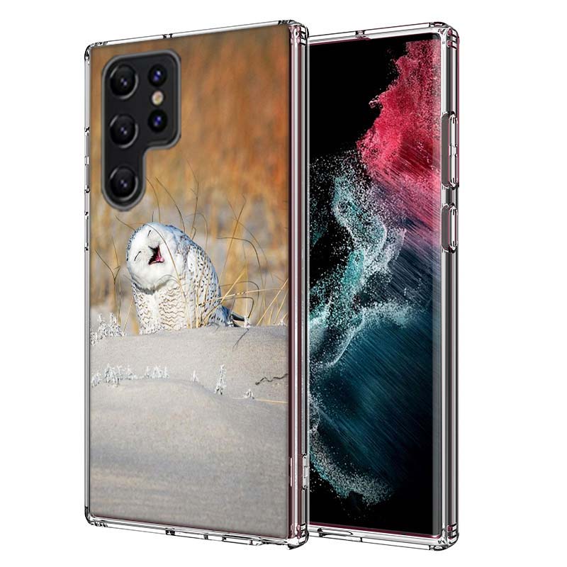 Снежная Милая Сова Животное Capa Чехол для Телефона Для Samsung S26 Ultra S25 Edge Galaxy S23 S21 S20 S24 FE S22 S10 Plus Чехол Прозрачный ТПУ Корпус