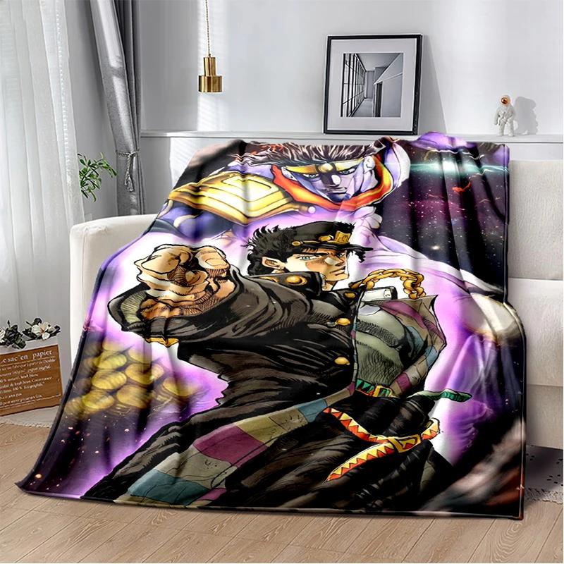 3D Мультяшное одеяло Аниме JoJo's Bizarre Adventure, Мягкое плед для дома, спальни, кровати, дивана, путешествий, пикника, офиса, Покрытие для детей