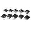 10PCS Hair Clipper Combs Guide Kit Plastic Hair Trimmer Guards Cutting Guard Attachment Kit for WAHL Hair Salon Tools Black