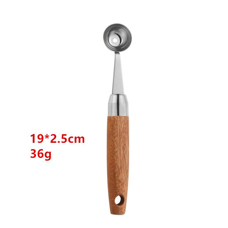 Прочная ложка для арбуза, кухонная ложка из нержавеющей стали, антидеформируемая, для фруктов, ложка для мороженого с ручкой, портативная