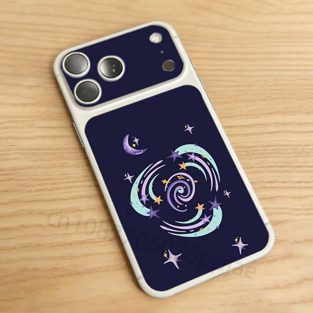 Milky Way Epoxy For iPhone 17pro/proMax Full body Back Cover Decal Skin Colorful Rear Protective Sticker Film