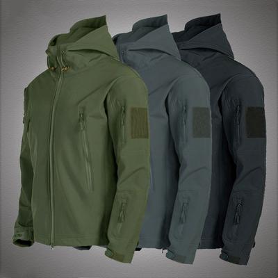 Военные куртки из мягкой ткани Shark Skin, мужские тактические ветрозащитные водонепроницаемые куртки, мужские армейские боевые куртки, мужские куртки-бомберы с капюшоном