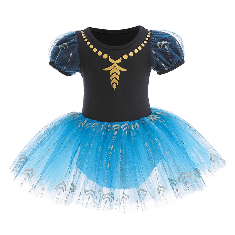 Round Yuan Girl Ballet Practice Dress Party Fancy TUTU Dress Elsa Anna Belle Alice Colorful Clothes Baby Girl Party Costumes