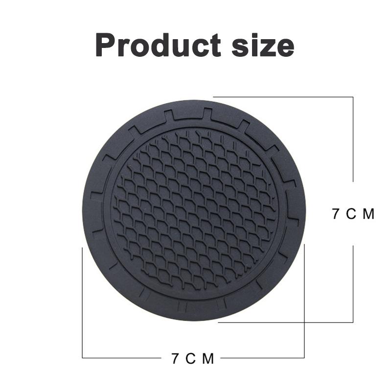 JKFB8 1/2Pcs PVC Silicone Car Coaster Water Cup Slots Non-Slip Mat Waterproof Anti Slip For Skoda Rapid Yeti VRIS Kodiaq Octavia a5 a7