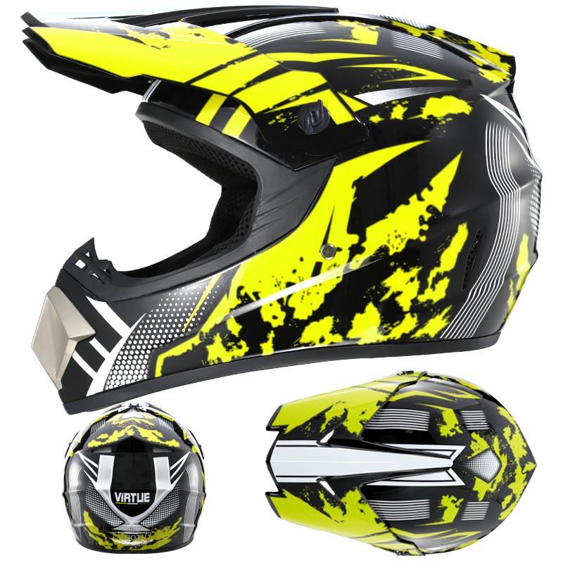 Full Face Motorcycle Helmet Off-Road Karting Mountain Downhill Racing - Adult Mens Cycling Safety Gear