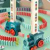 1 Set Kids Dominos Train Toy with Light Music Automatic Laying Domino