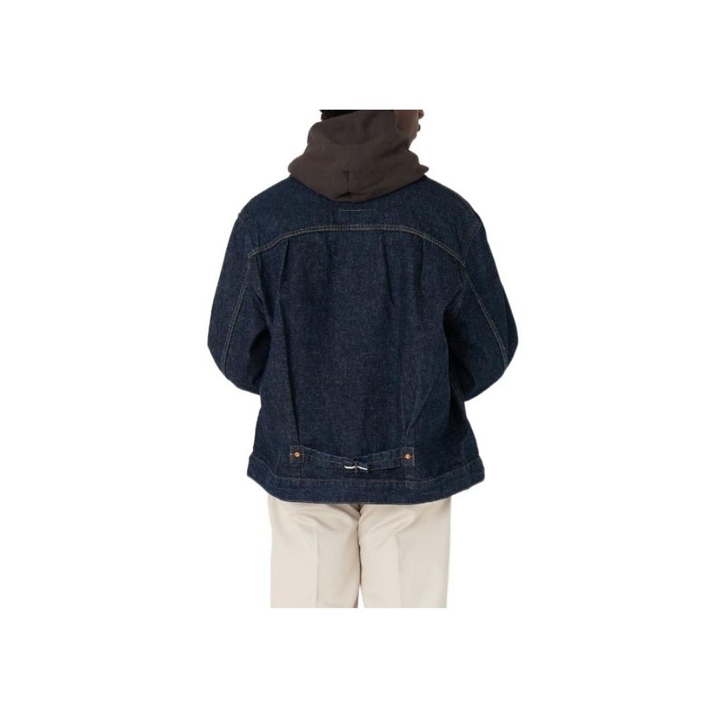 Levis однотонная джинсовая куртка с воротником на пуговицах и длинными рукавами, мужская верхняя одежда, синяя A3174-0002