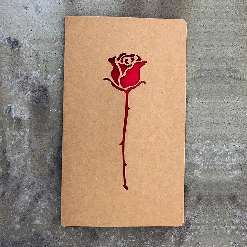 1 Пустая открытка на День святого Валентина/День матери/из крафт-бумаги/Праздничная открытка/Открытка на день рождения/Поздравительная открытка