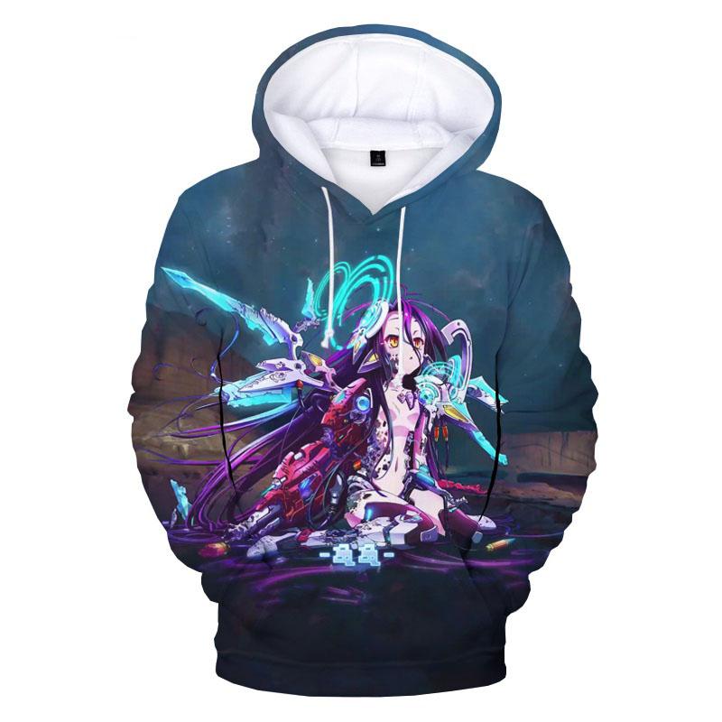 Толстовки с капюшоном Game Anime NO GAME NO LIFE для мужчин и женщин, модные хип-хоп Harajuku No Game No Life, мужские толстовки, повседневное пальто
