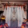 Diy Scene Props Halloween Gauze Decor Blood-red Hanging Cloth Spooky Drape Net for Haunted House Party Scene Decoration for Wall