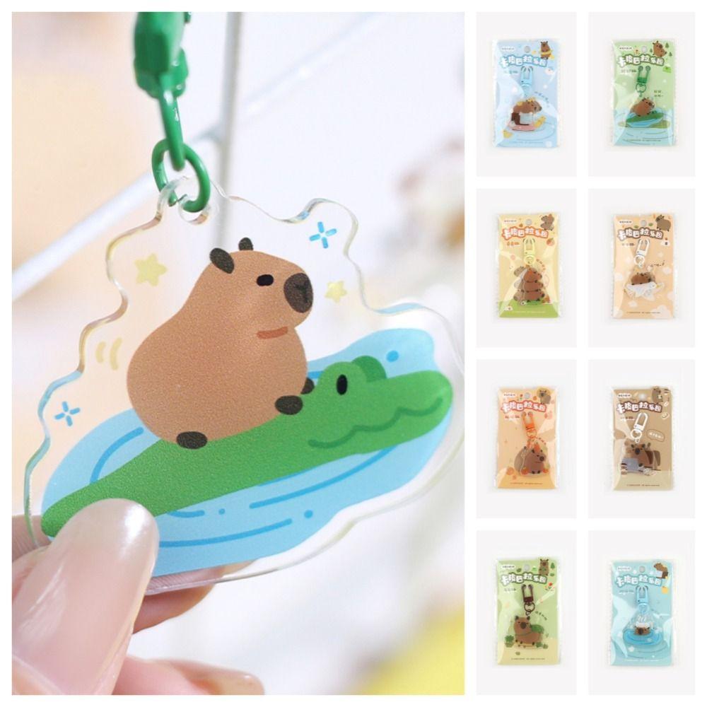 Capybara Capybara Keychain Acrylic Kapibara Pendant Cartoon Capibara Bag Hanging  Hanging Accessory