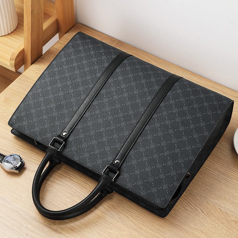 Мужская простая модная сумка-портфель большой емкости, деловая повседневная мужская сумка через плечо на одно плечо