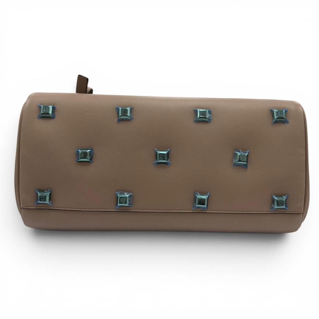 Отличная сумка Salvatore Ferragamo Studio Gancini из мягкой кожи, 2-в-1, коричневая, б/у