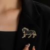 Horse Brooch Smooth Line Design Animal Pin Chinese Style Enamel Pin Metal Edging Lightweight Lapel
