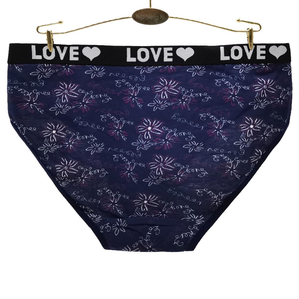 Женское нижнее белье из хлопка со средней талией и цветочным принтом, сексуальные женские трусики, трусы, нижнее белье больших размеров для женщин, 6 шт./лот