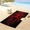 Fiery webbed elegance Print beach towel, quick drying, suitable for travel, outdoor sports, jogging, the beach and swimming, gift
