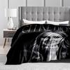 Black and White Celebrity Portrait for all seasons blanket lunch break throw gift
