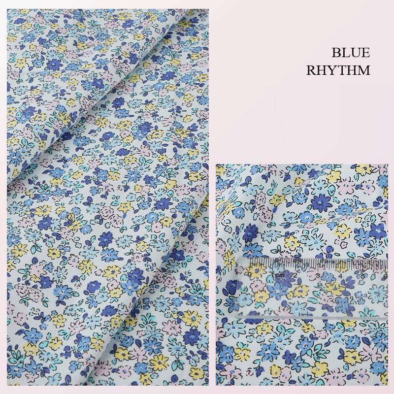 Ткань с цветочным принтом Высококачественная хлопковая ткань Дышащая Мягкая для одежды Шитья Платья Постельное белье Простыни Шторы Материал