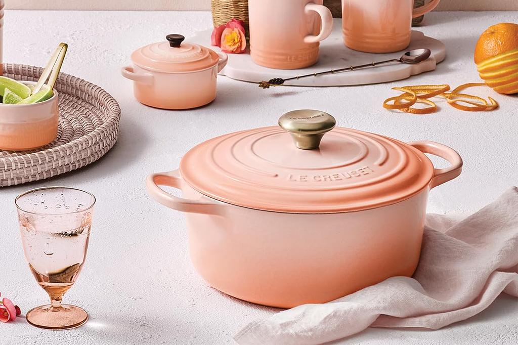 Литая эмалированная кастрюля Le Creuset Signature Cocotte Ronde 22 см, совместимая с газовой духовкой IH, японская [Авторизованный продукт]