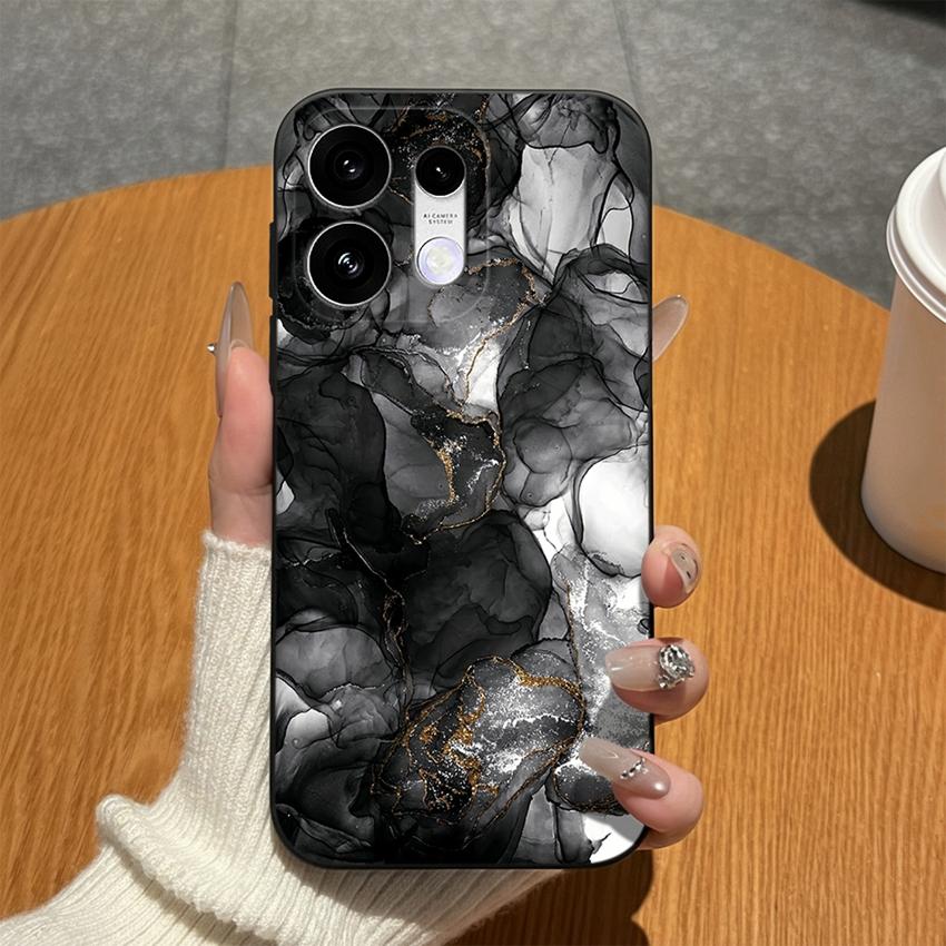 Чехлы Для Oppo Reno16 15 14 13 12 F 15c 16c Reno15 16 Pro Телефон Бампер Модный Леопардовый Кружевной Узоры Бабочки Матовый Силиконовый Защита от Отпечатков Пальцев Корпус