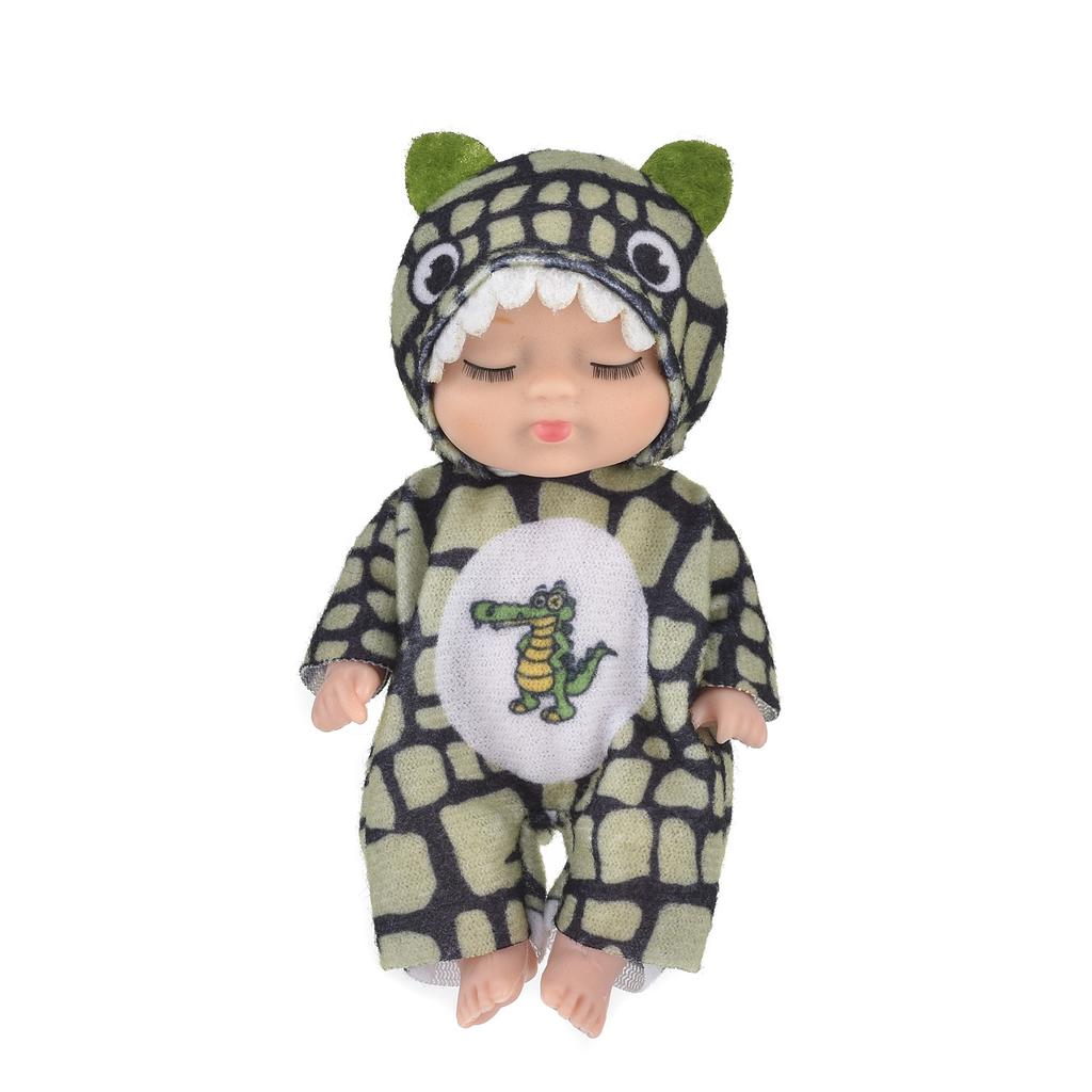 3.5in Bionic Sleeping Doll Palm Reborn Frog Dog Bear Bjd Cute Animal Adjustable Joints Comfort Girls Toys Pajama Clothing Change