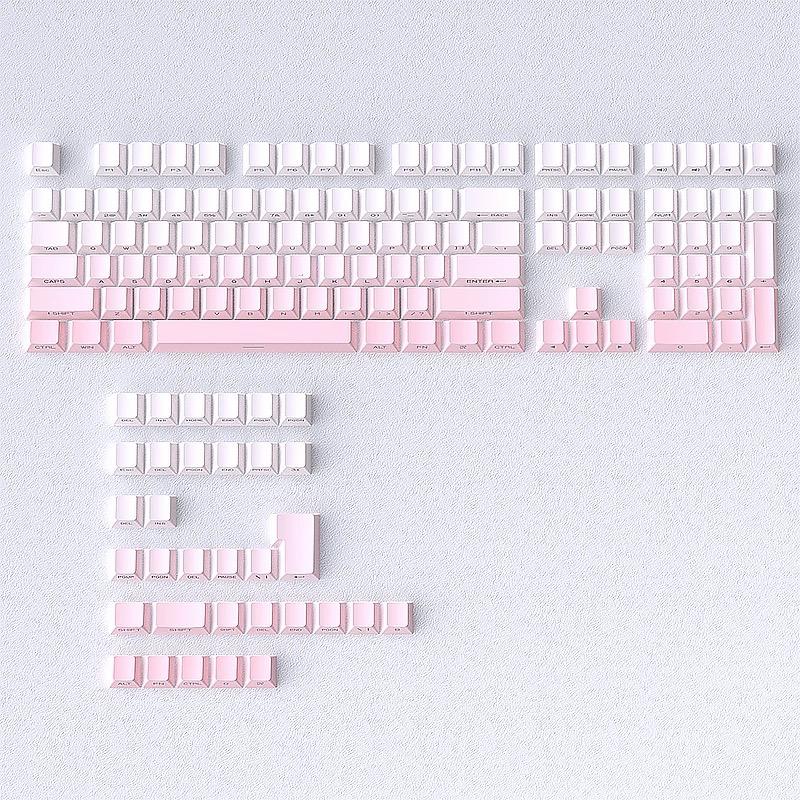Xiaomi 133+ Keys White Side Printed Shine Through Keycaps Cherry Profile Double Shot PBT Keycaps for MX Switches Mechanical Keyboards