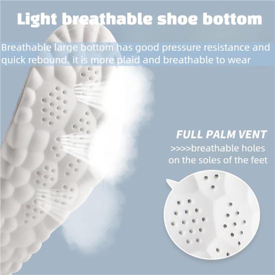 1 Pair 4D Elastic Cloud Breathable Soft Foam Sole Arch Support Shock Absorption Lightweight Sports Insole