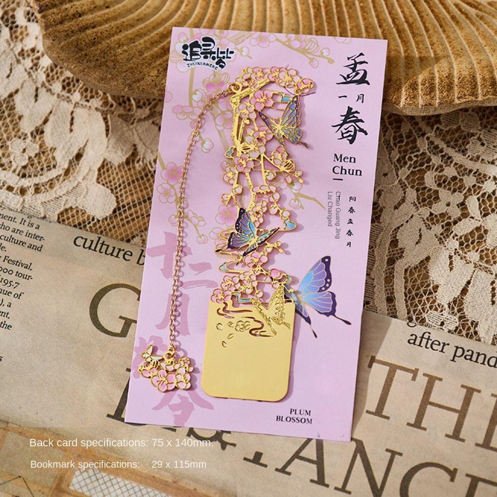 Кисточки Полые Закладки Цветочный Стиль Цветочные Закладки Ретро Металлические Закладки Школьные Канцелярские Принадлежности