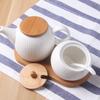 White Diamond-shaped Ceramic Seasoning Jar Spherical Salt Sugar Jar Kitchen Seasoning Set Soy Sauce Vinegar Bottle Home Oil Pot